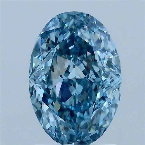 2.09 Ct. Fancy Vivid Blue Oval Lab Grown Diamond