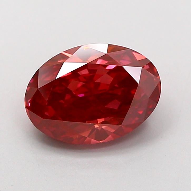 2.08 Ct. Fancy Vivid Red Oval Lab Grown Diamond