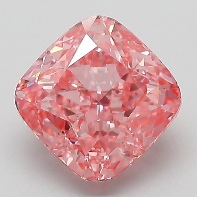 2.09 Ct. Fancy Vivid Pink Cushion Lab Grown Diamond