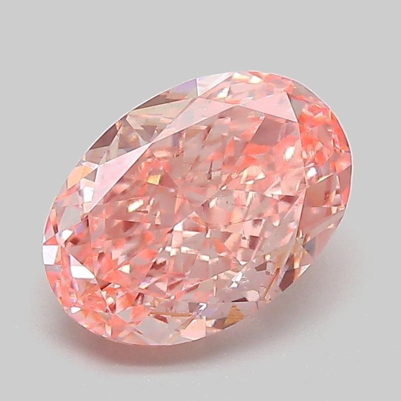 2.01 Ct. Fancy Vivid  Pink Oval Lab Grown Diamond