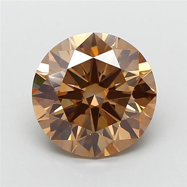 2.09 Ct. Light Brown Round Lab Grown Diamond