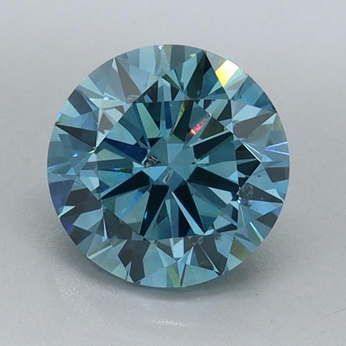 1.01 Ct. Fancy Vivid Malibu Blue Round Lab Grown Diamond