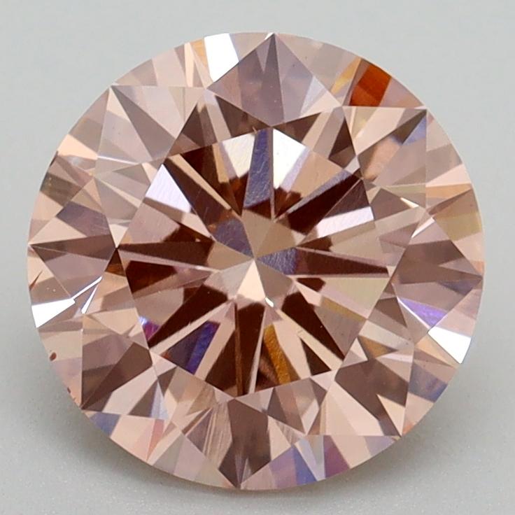 2.51 Ct. Fancy Intense Pink Round Lab Grown Diamond