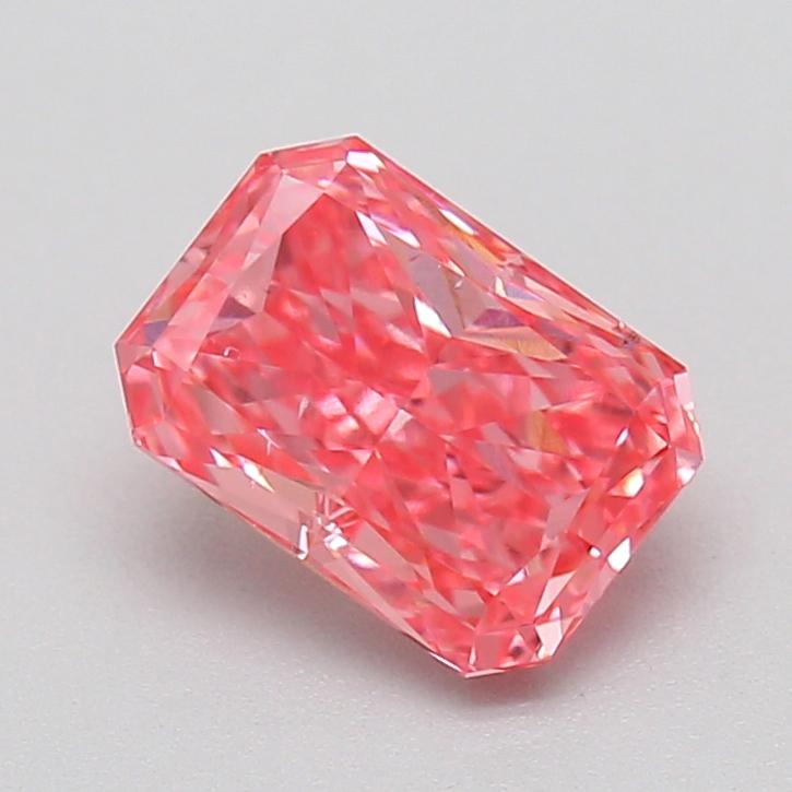 0.63 Ct. Fancy Vivid Pink Radiant Lab Grown Diamond