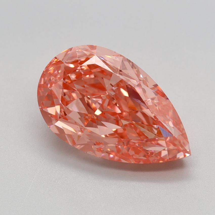 3.18 Ct. Fancy Vivid Pink Pear Lab Grown Diamond