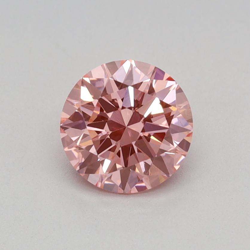 0.40 Ct. Fancy Vivid Pink Round Lab Grown Diamond