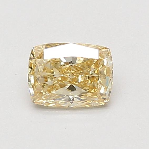 0.58 Ct. Fancy Intense Yellow Cushion Lab Grown Diamond