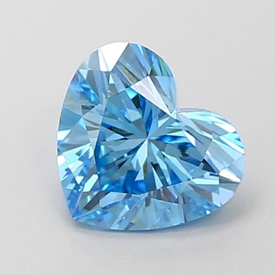 1.10 Ct. Fancy Vivid Blue Heart Lab Grown Diamond