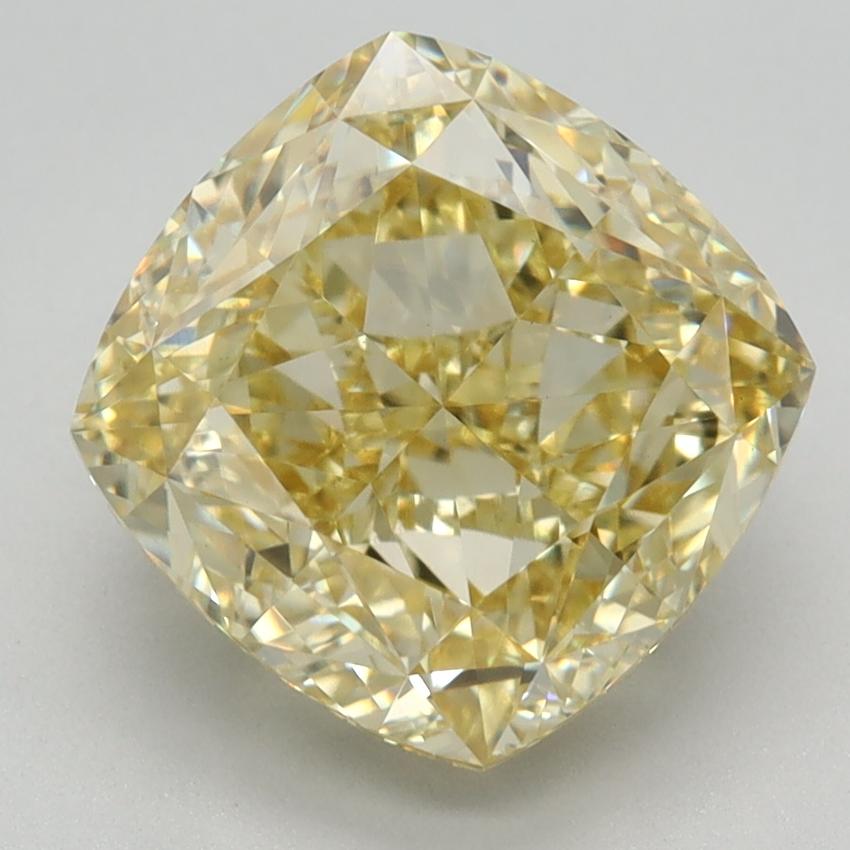 3.68 Ct. Fancy Vivid Yellow Cushion Lab Grown Diamond