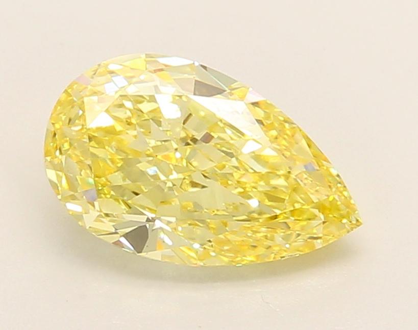 1.77 Ct. Fancy Vivid Yellow Pear Lab Grown Diamond