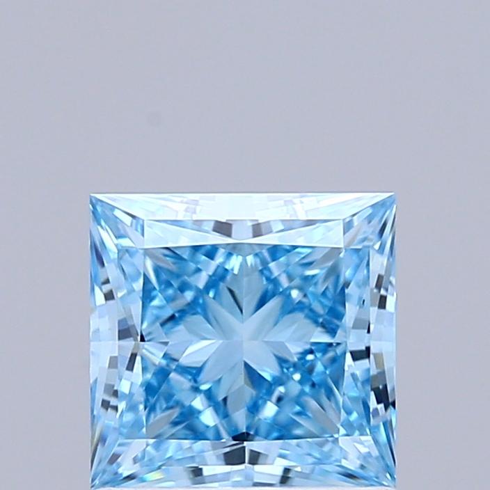 1.00 Ct. Fancy Vivid Blue Princess Lab Grown Diamond