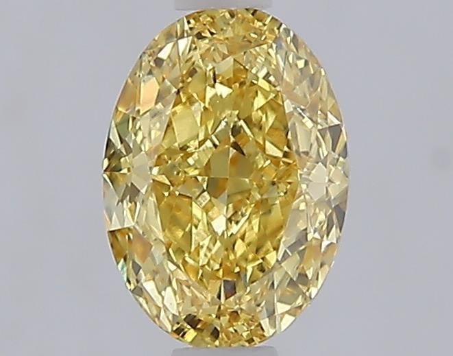 1.02 Ct. Fancy Intense  Yellow Oval Lab Grown Diamond