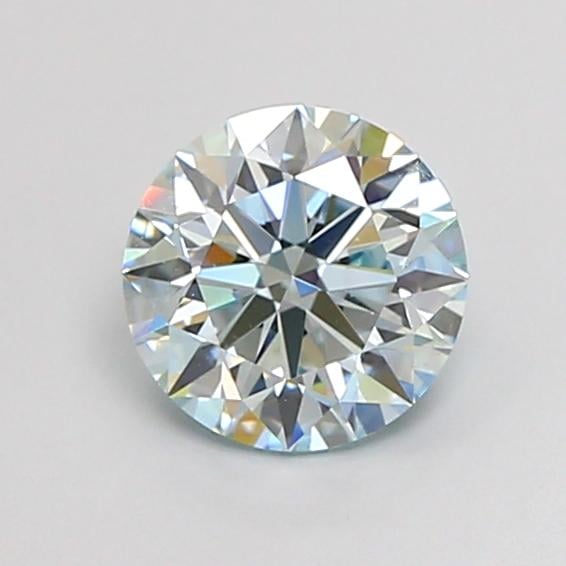 1.21 Ct. Fancy Light Greenish Blue Round Lab Grown Diamond