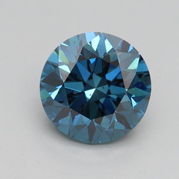 0.95 Ct. Fancy Vivid Blue Round Lab Grown Diamond