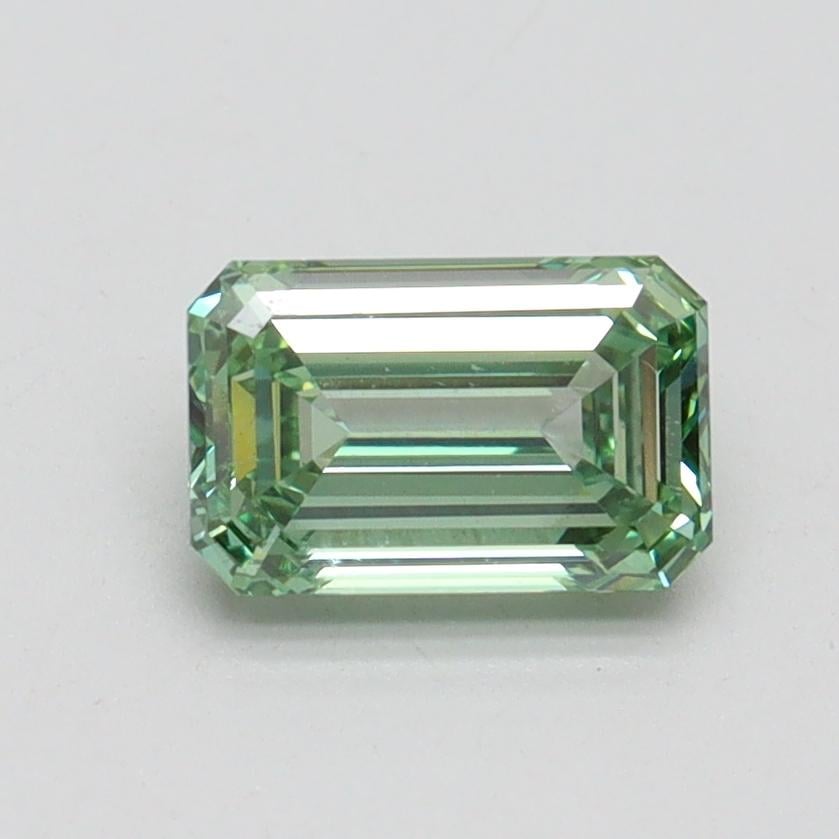 1.01 Ct. Fancy Intense Pacific Green Emerald Lab Grown Diamond