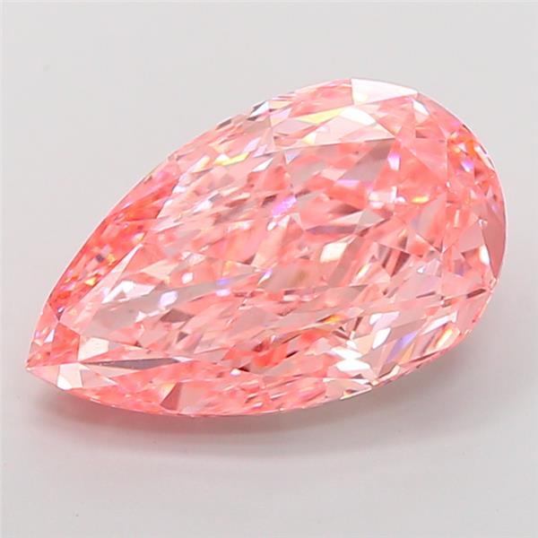 10.06 Ct. Fancy Vivid Pink Pear Lab Grown Diamond