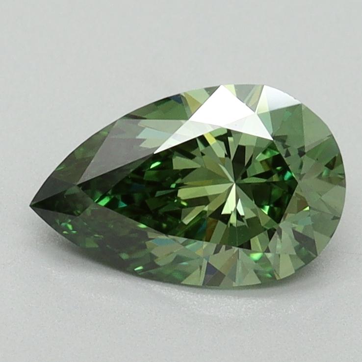 0.94 Ct. Fancy Vivid Green Pear Lab Grown Diamond