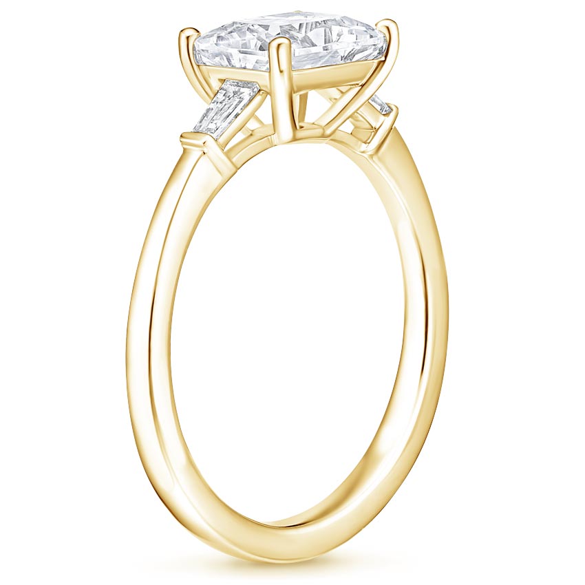 18K Yellow Gold East West Tapered Baguette Diamond Ring