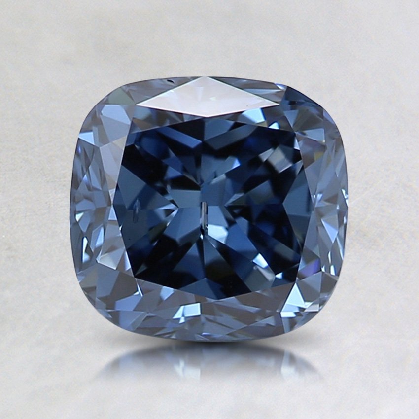 1.57 Ct. Fancy Vivid Blue Cushion Lab Grown Diamond