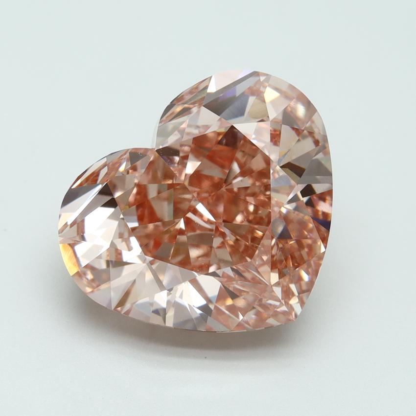 10.06 Ct. Fancy Vivid Pink Heart Lab Grown Diamond