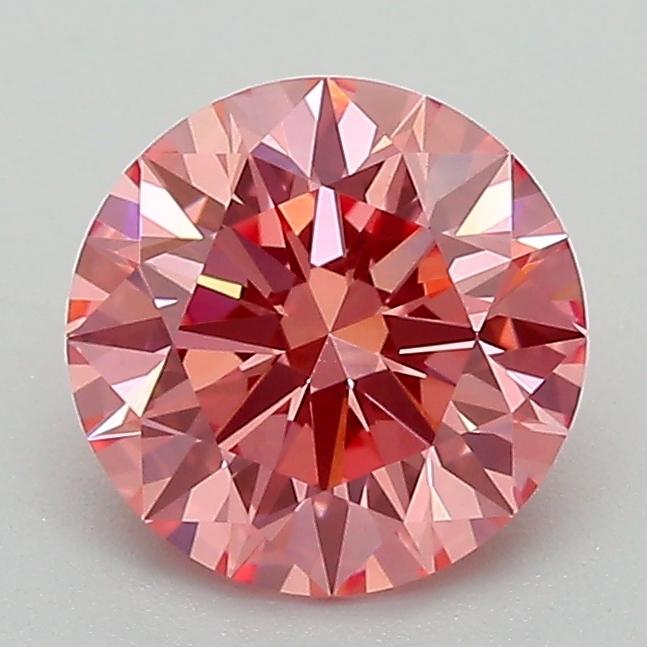 1.51 Ct. Fancy Vivid Pink Round Lab Grown Diamond