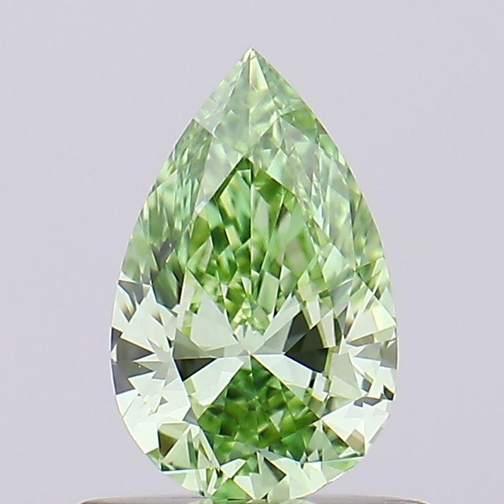 0.59 Ct. Fancy Vivid Green Pear Lab Grown Diamond