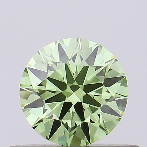 0.34 Ct. Fancy Vivid Green Round Lab Grown Diamond
