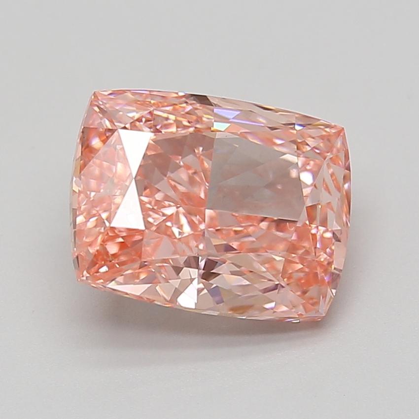 3.62 Ct. Fancy Vivid Pink Cushion Lab Grown Diamond