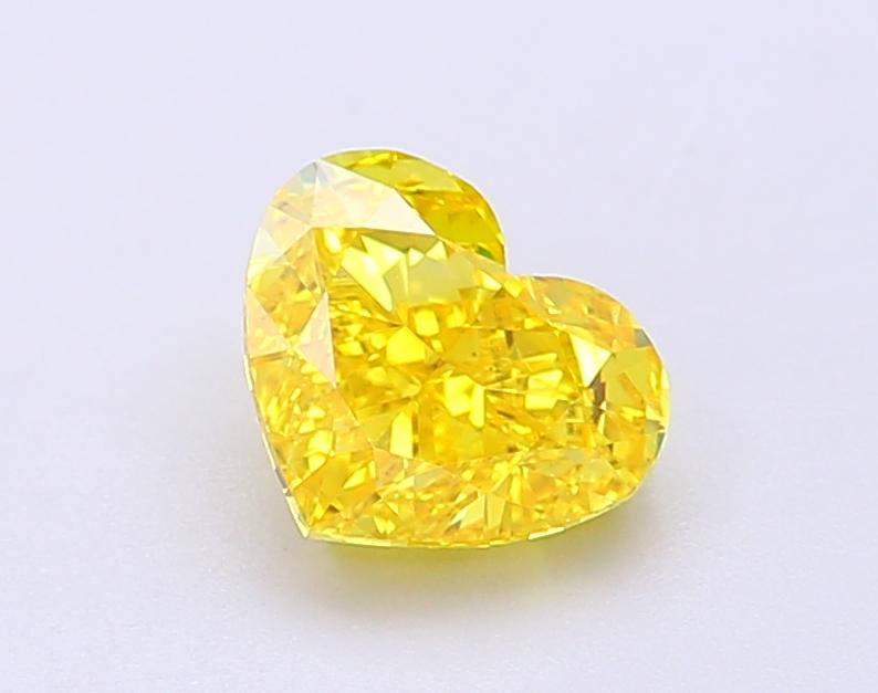 1.27 Ct. Fancy Vivid Yellow Heart Lab Grown Diamond