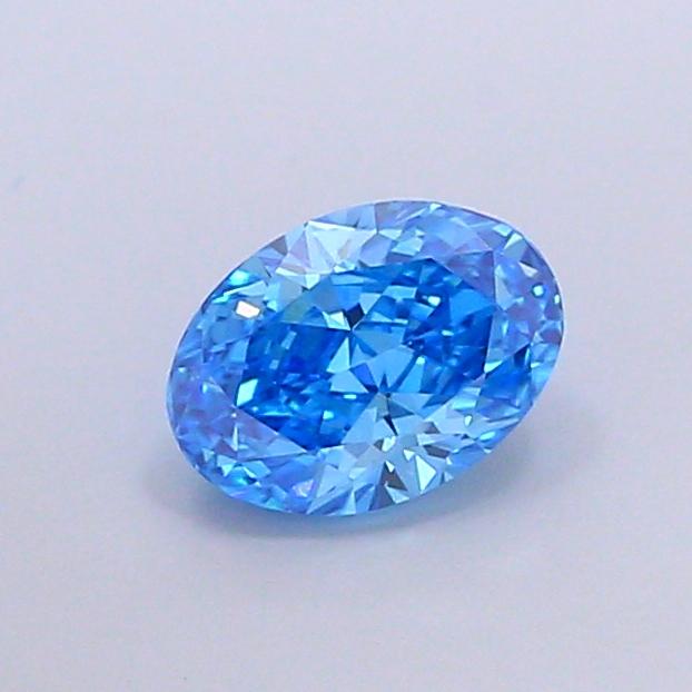1.51 Ct. Fancy Vivid Blue Oval Lab Grown Diamond