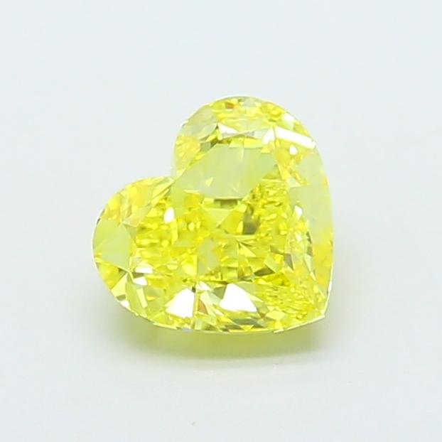 1.06 Ct. Fancy Vivid Yellow Heart Lab Grown Diamond