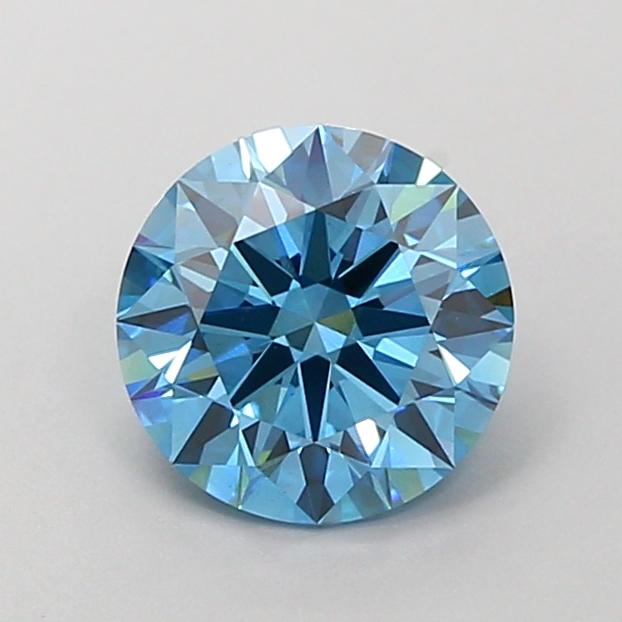 1.52 Ct. Fancy Vivid Blue Round Lab Grown Diamond