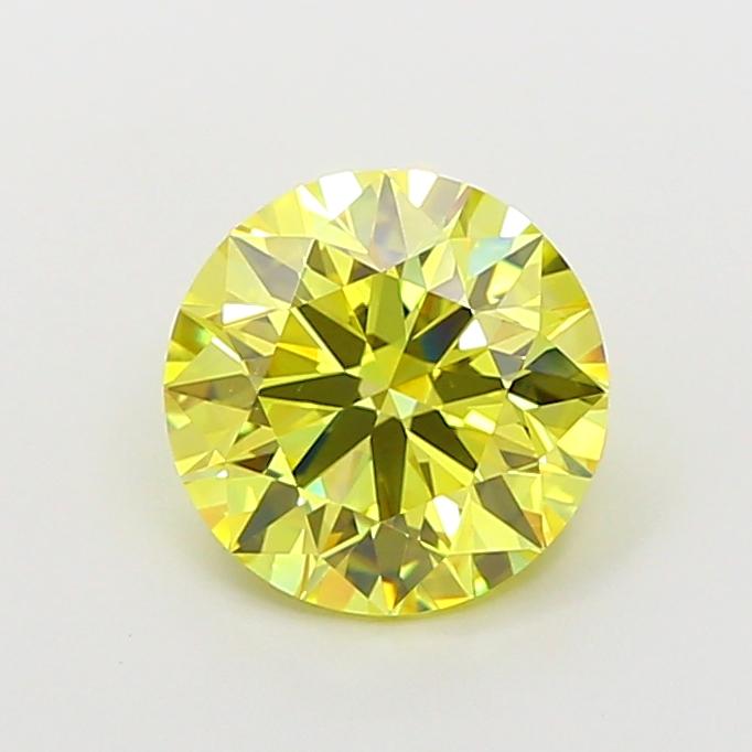 1.95 Ct. Fancy Vivid Yellow Round Lab Grown Diamond