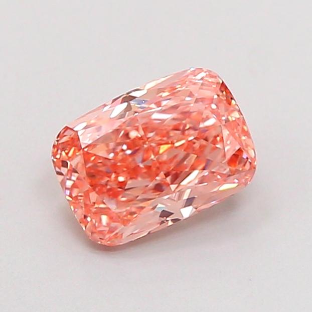 1.11 Ct. Fancy Intense Orangy Pink Cushion Lab Grown Diamond