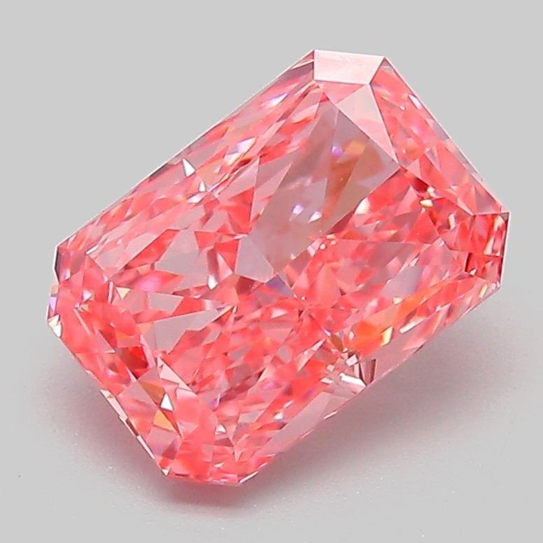 2.10 Ct. Fancy Vivid Pink Radiant Lab Grown Diamond