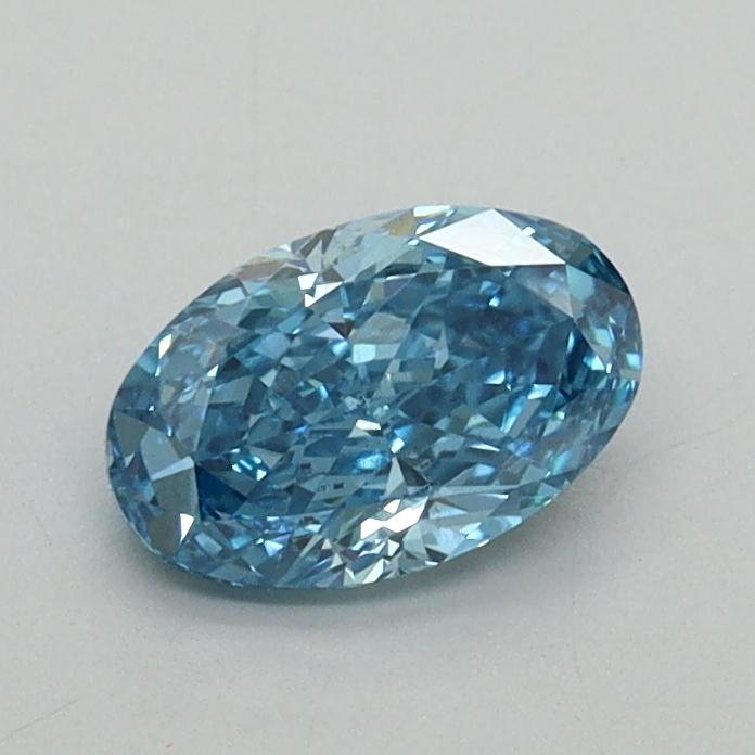 0.62 Ct. Fancy Vivid Blue Oval Lab Grown Diamond