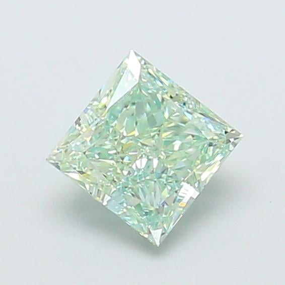 0.90 Ct. Fancy Intense Green Princess Lab Grown Diamond