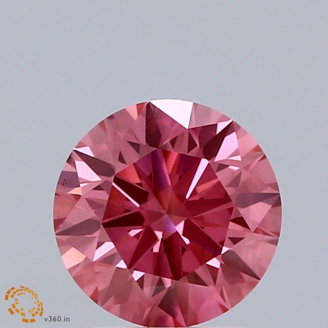 1.63 Ct. Fancy Vivid Pink Round Lab Grown Diamond