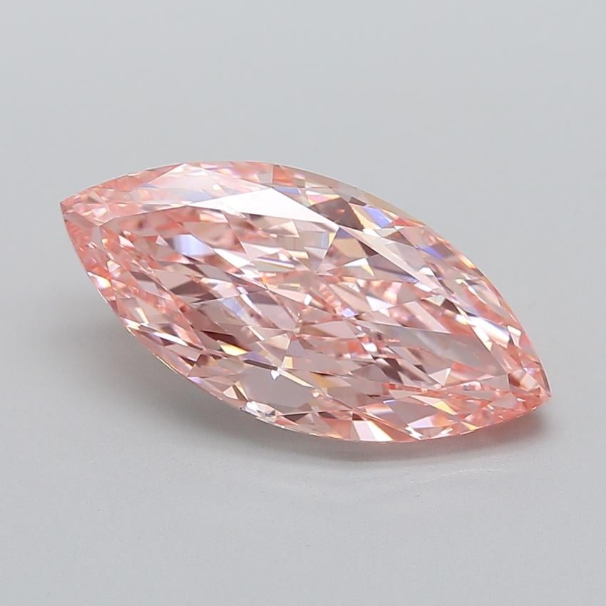 5.17 Ct. Fancy Vivid  Pink Marquise Lab Grown Diamond