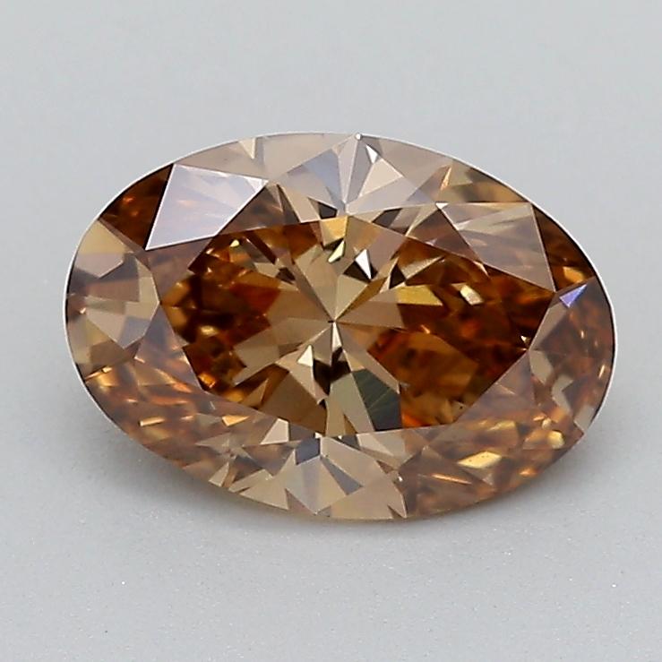 1.10 Ct. Light  Brown Oval Lab Grown Diamond