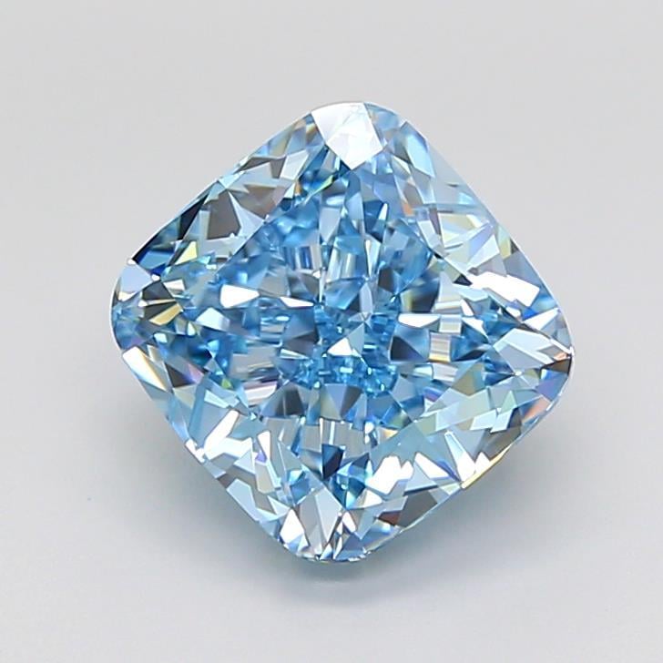 4.50 Ct. Fancy Intense Blue Cushion Lab Grown Diamond