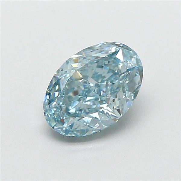 1.14 Ct. Fancy Vivid Blue Oval Lab Grown Diamond