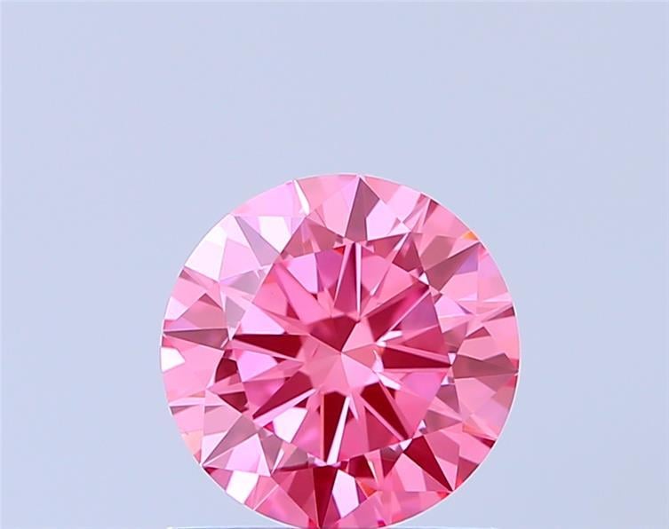 0.90 Ct. Fancy Vivid Pink Round Lab Grown Diamond