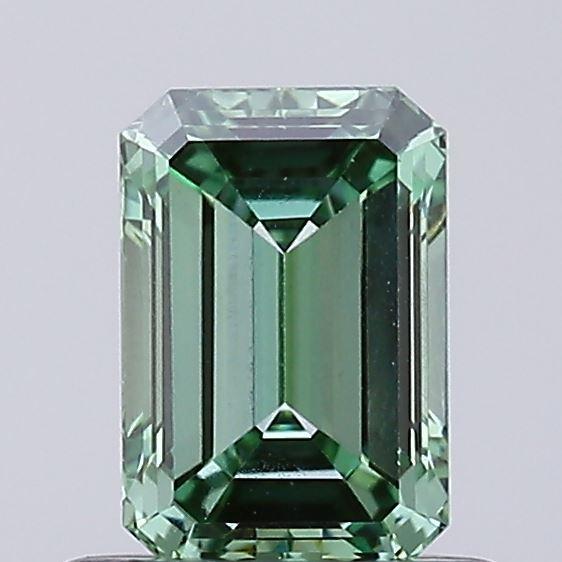 0.68 Ct. Fancy Vivid Green Emerald Lab Grown Diamond
