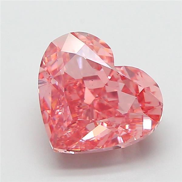 3.06 Ct. Fancy Vivid Pink Heart Lab Grown Diamond