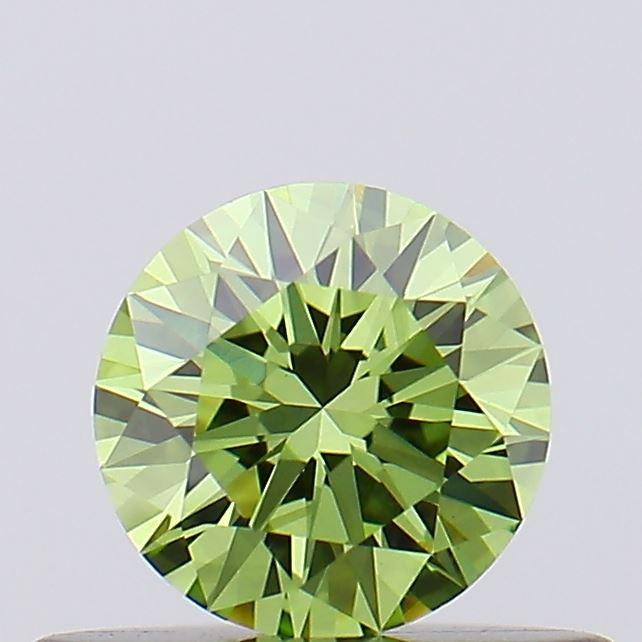 0.34 Ct. Fancy Vivid Green Round Lab Grown Diamond