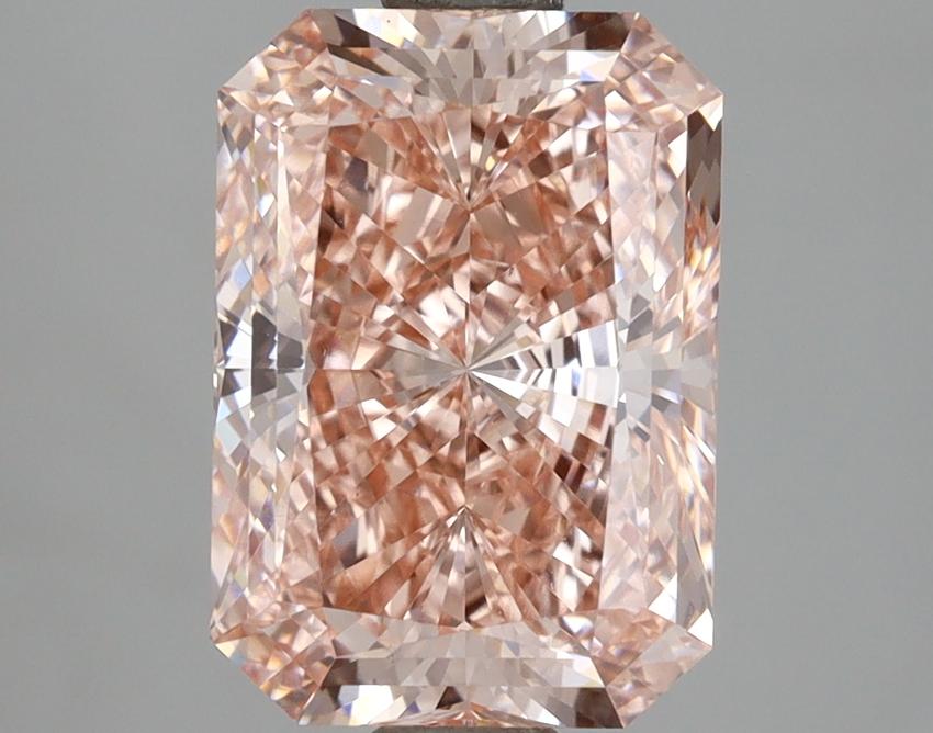 3.08 Ct. Fancy Vivid Pink Radiant Lab Grown Diamond