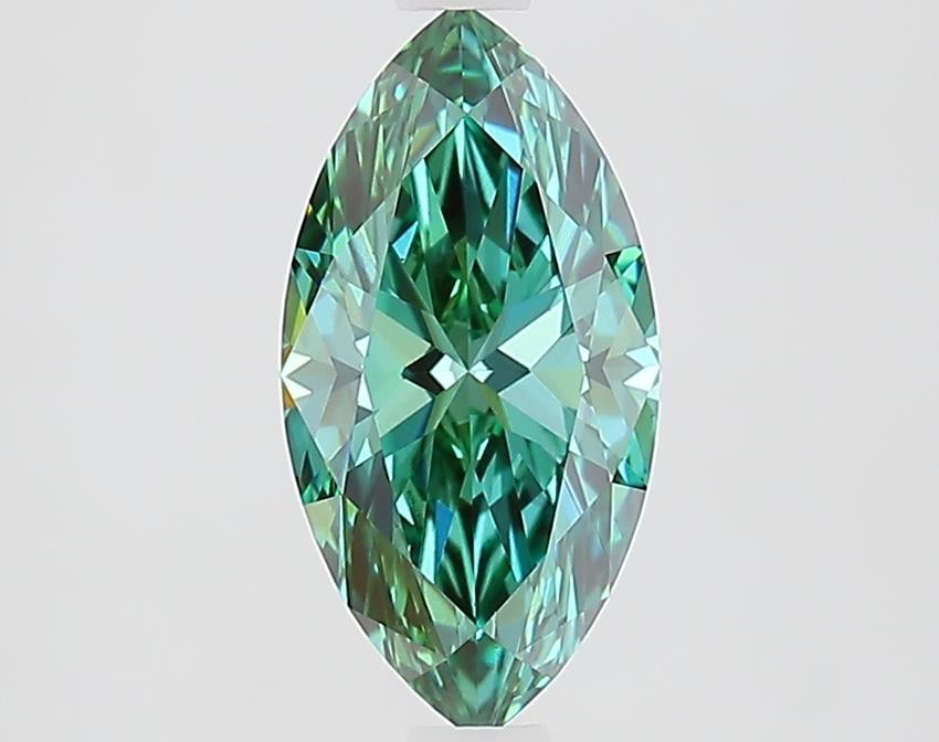 1.41 Ct. Fancy Vivid Green Marquise Lab Grown Diamond
