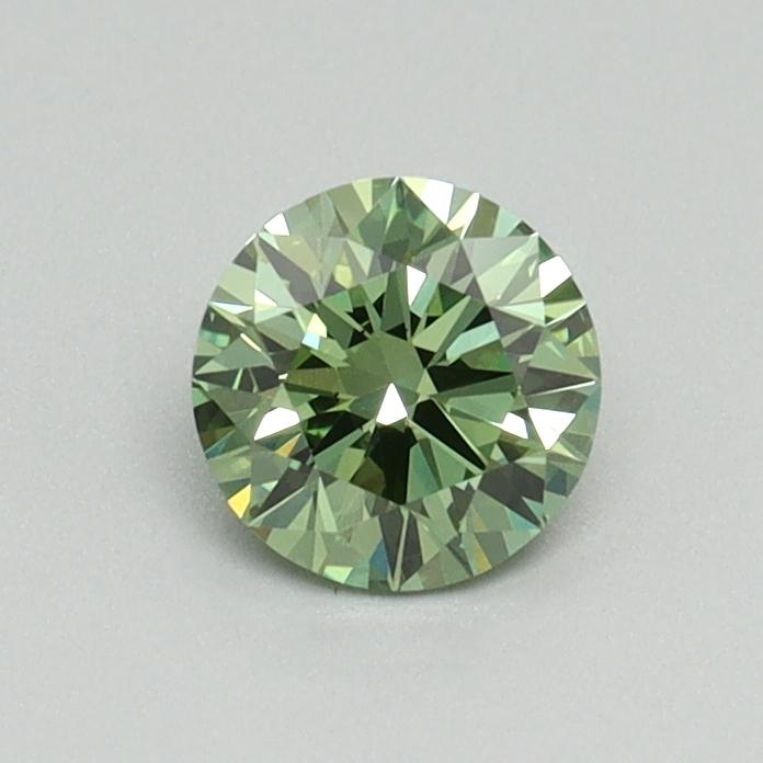 0.50 Ct. Fancy Vivid Green Round Lab Grown Diamond
