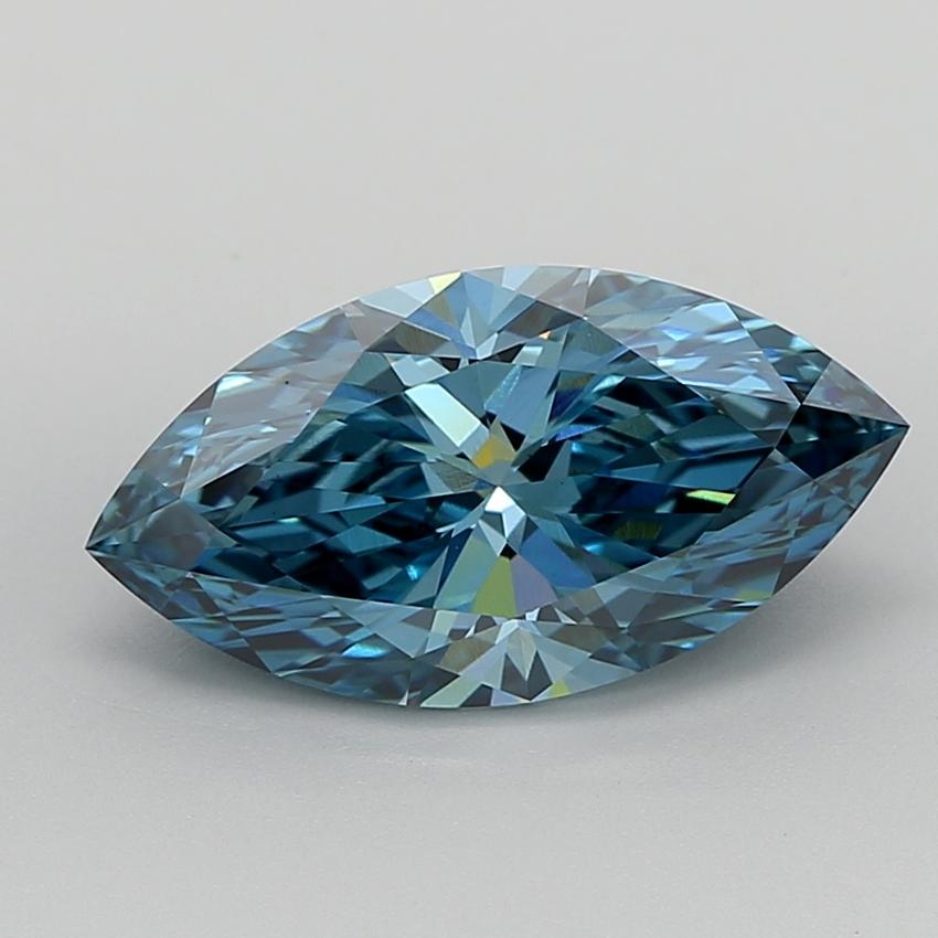 3.59 Ct. Fancy Vivid  Blue Marquise Lab Grown Diamond